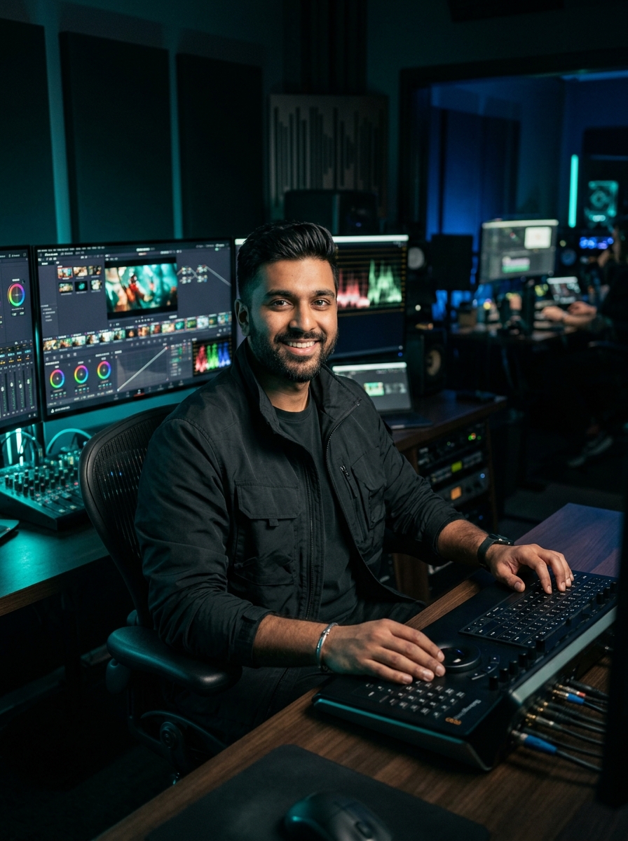 Abhi Verma in the Color Grading Suite